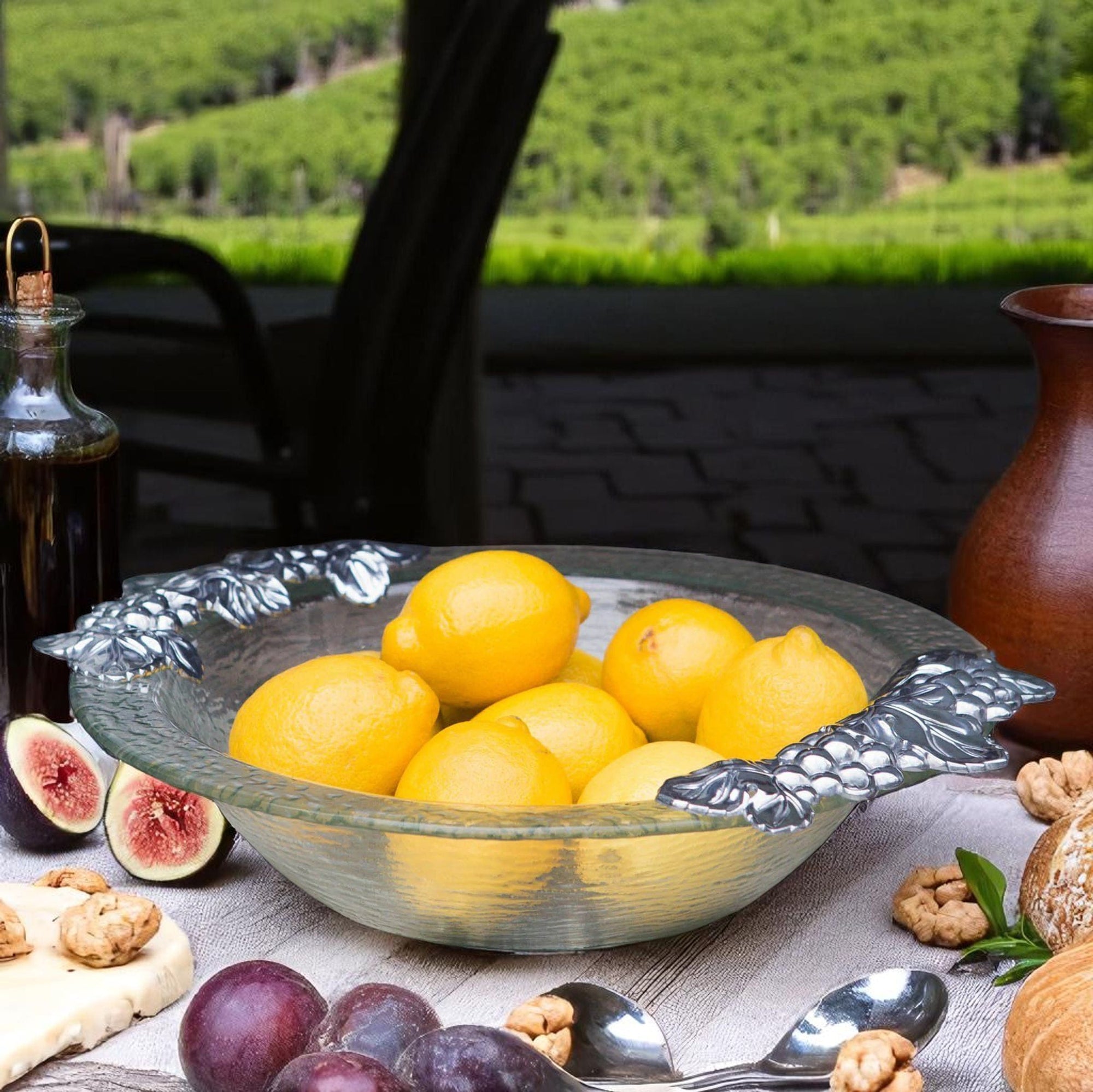 Arthur Court Grape Grape Glass Salad Bowl