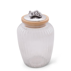 Arthur Court Grape Grape Knob Glass Canisters