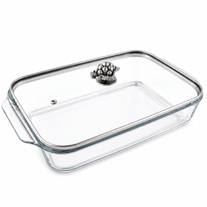 Arthur Court Grape Grape Lid with Pyrex 3 quart Baking Dish