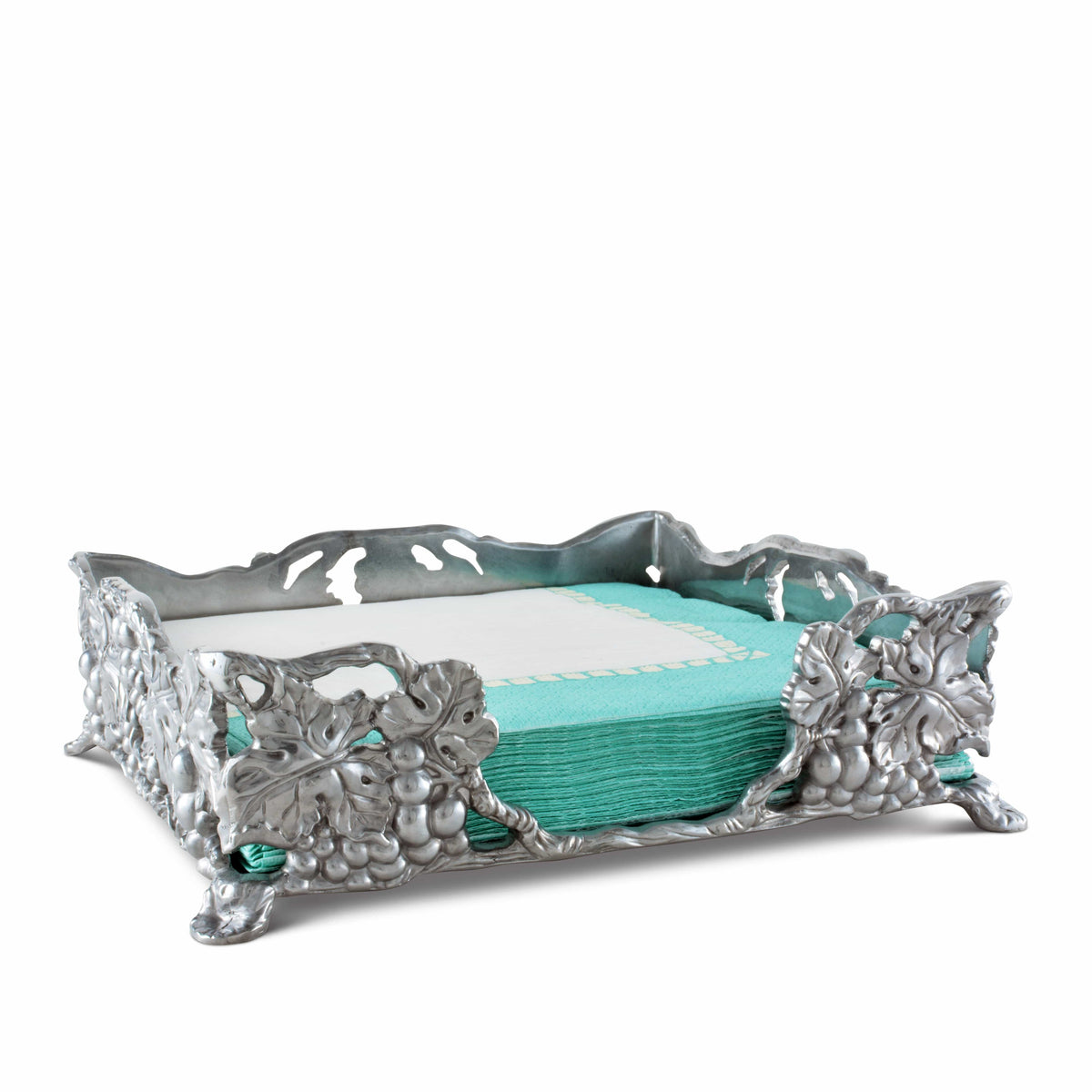 Arthur Court Grape Grape Luncheon Napkin Box