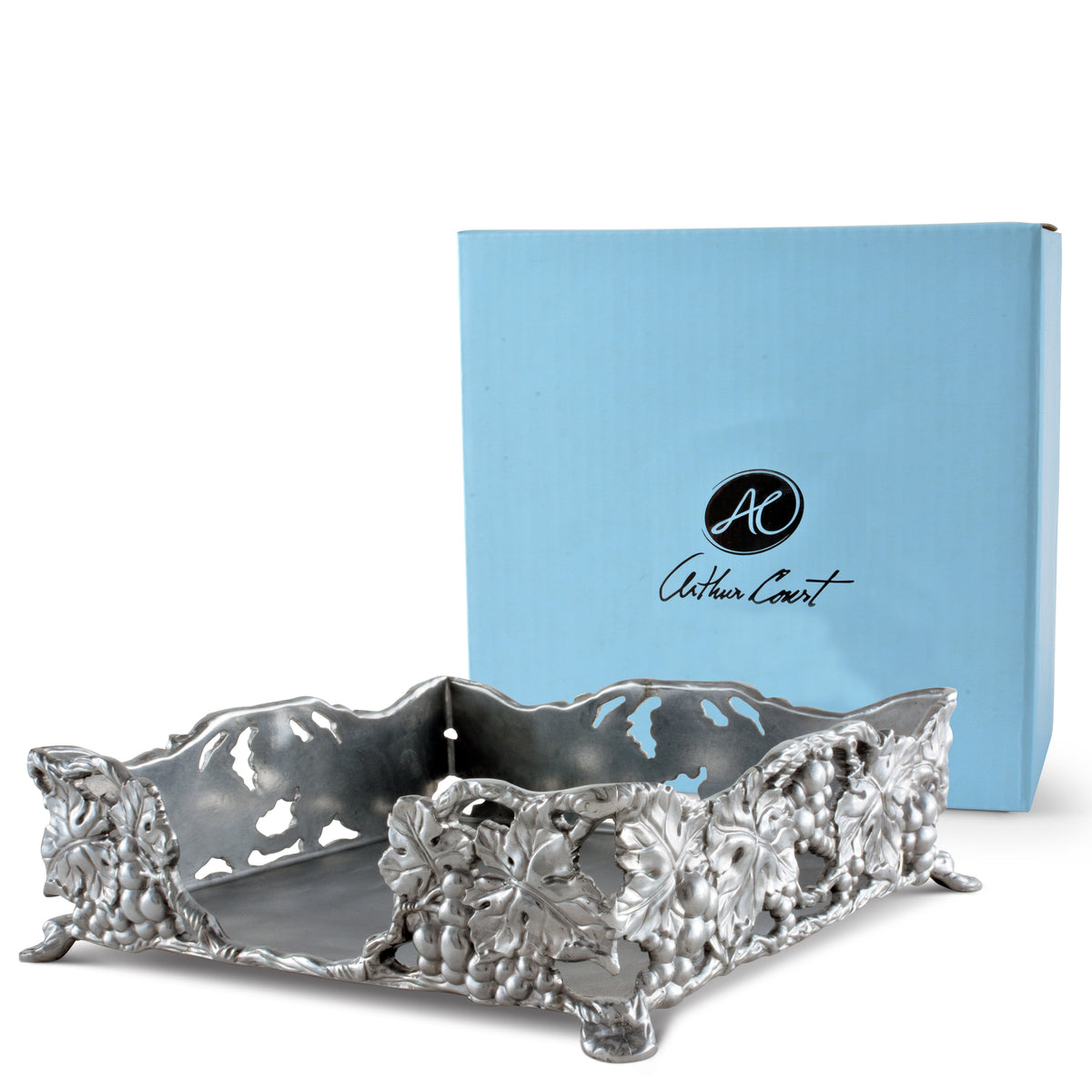 Arthur Court Grape Grape Luncheon Napkin Box