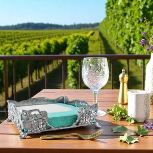 Arthur Court Grape Grape Luncheon Napkin Box