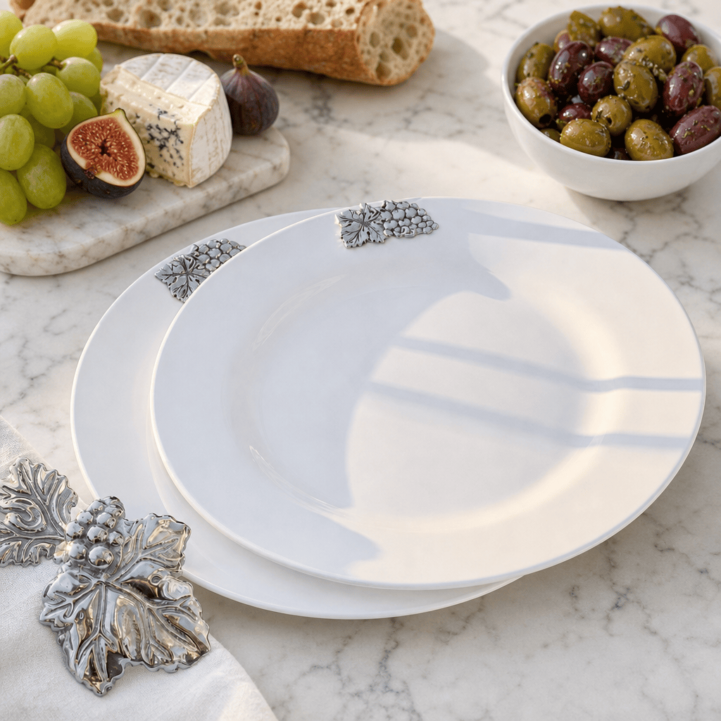 Arthur Court Grape Grape Melamine Lunch Plates - Set of 4