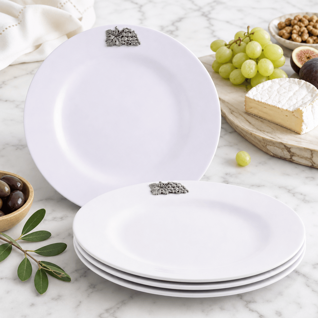 Arthur Court Grape Grape Melamine Lunch Plates - Set of 4