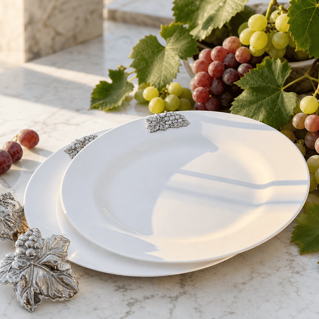Arthur Court Grape Grape Melamine Lunch Plates - Set of 4