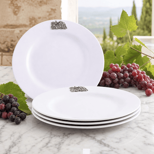 Arthur Court Grape Grape Melamine Lunch Plates - Set of 4