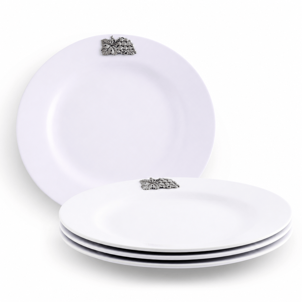 Arthur Court Grape Grape Melamine Lunch Plates - Set of 4