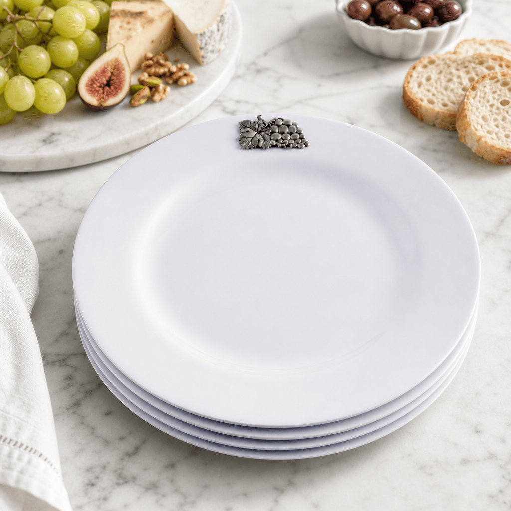 Arthur Court Grape Grape Melamine Lunch Plates - Set of 4