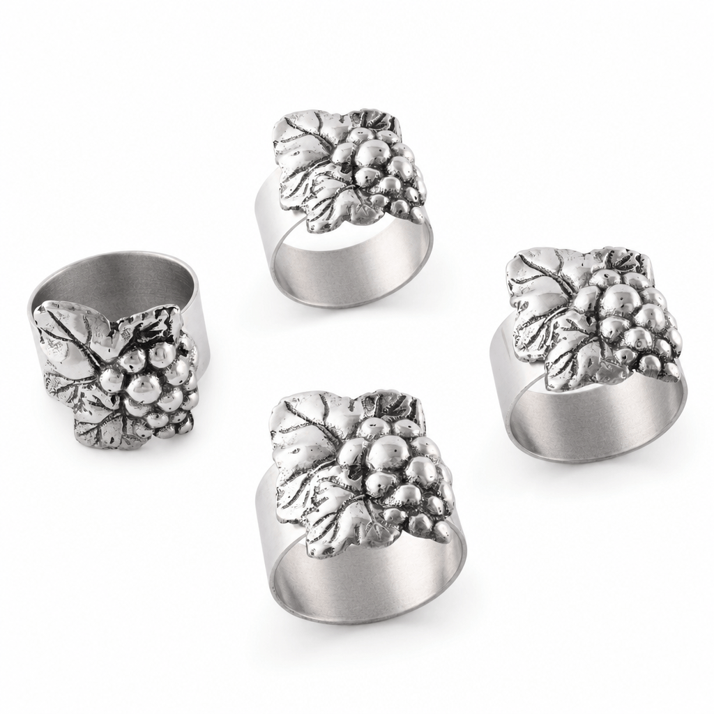 Arthur Court Grape Grape Napkin Rings - set of 4