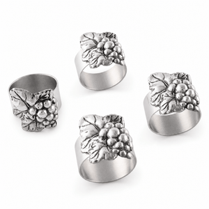 Arthur Court Grape Grape Napkin Rings - set of 4