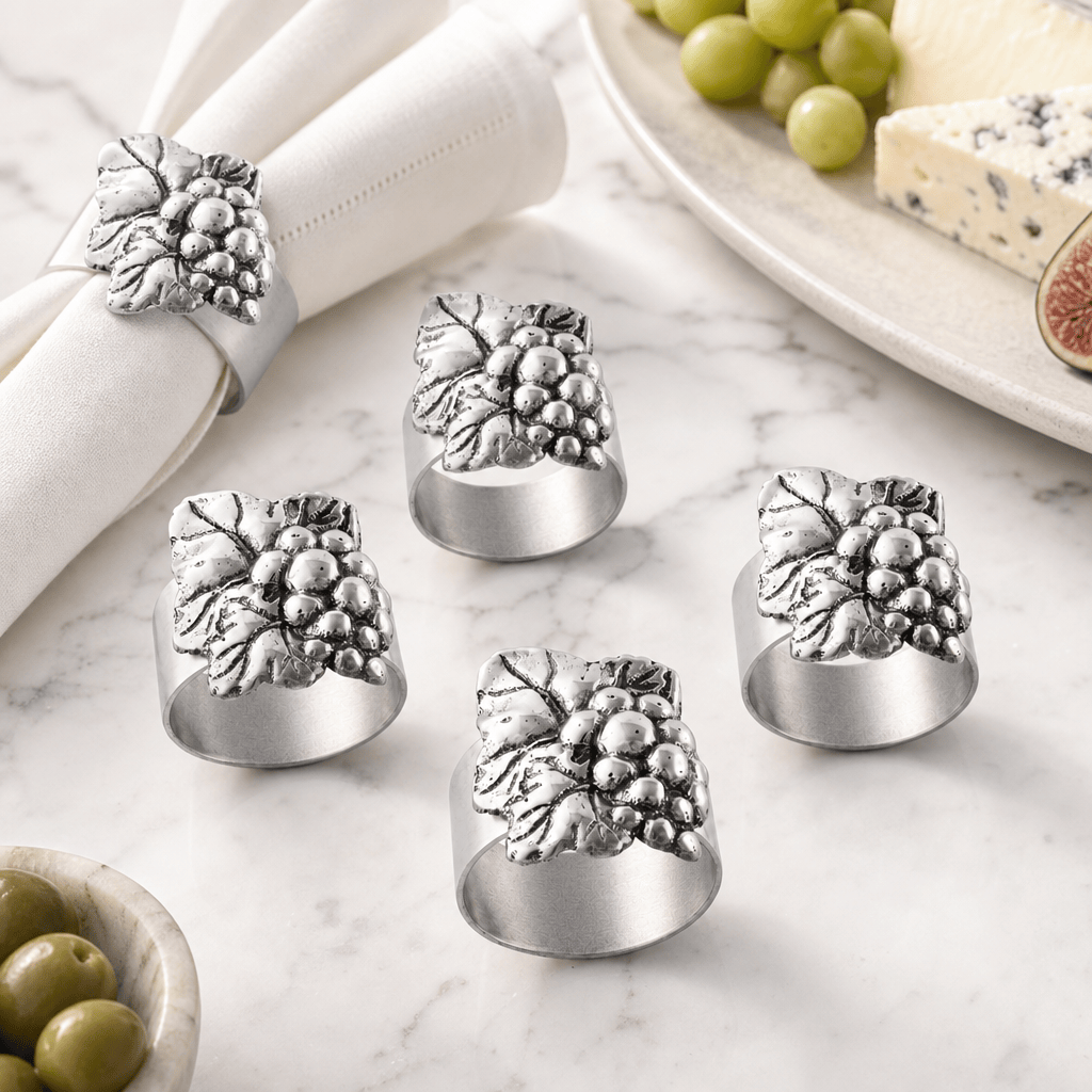 Arthur Court Grape Grape Napkin Rings - set of 4