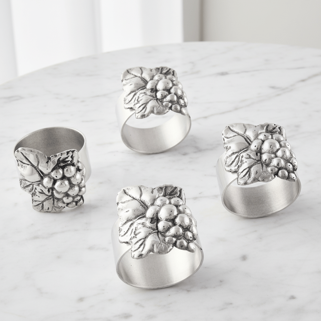 Arthur Court Grape Grape Napkin Rings - set of 4