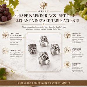 Arthur Court Grape Grape Napkin Rings - set of 4
