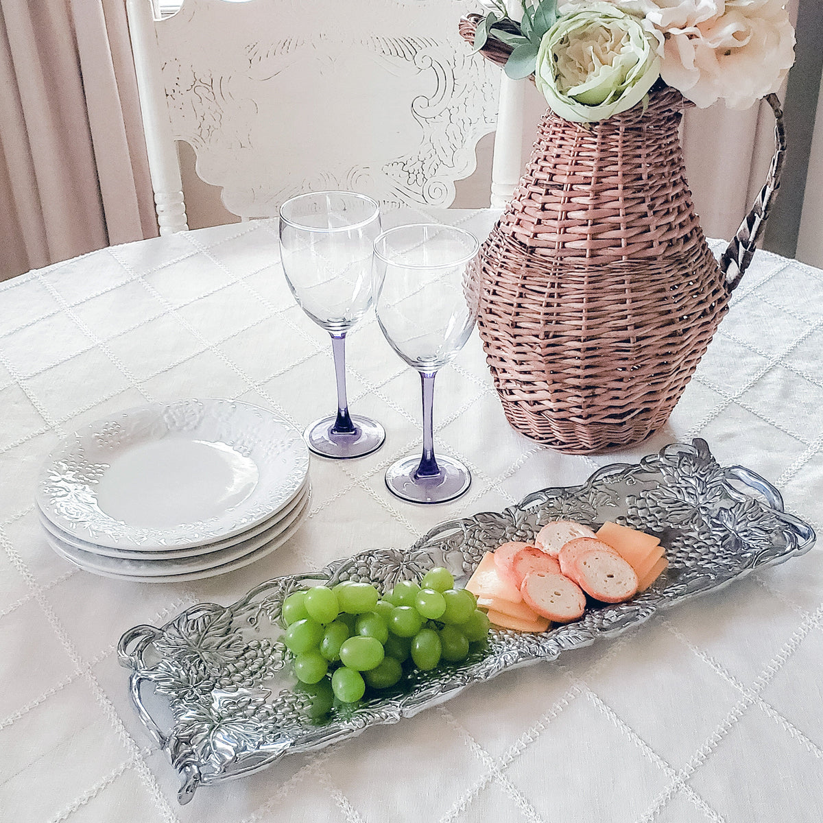 Arthur Court Grape Grape Oblong Tray