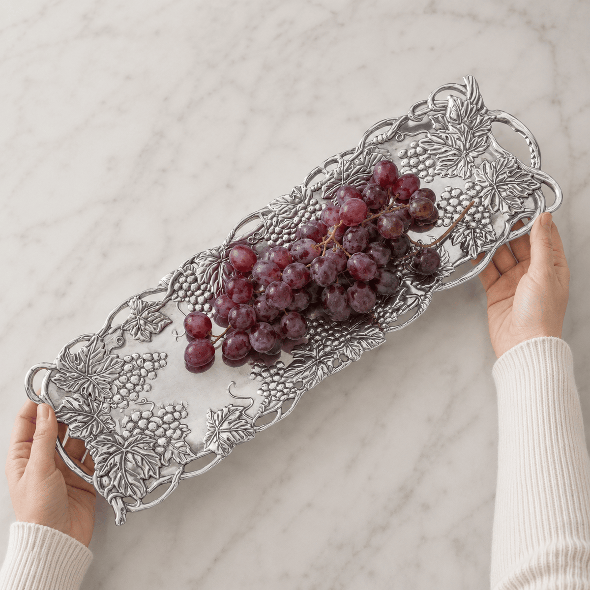 Arthur Court Grape Grape Oblong Tray