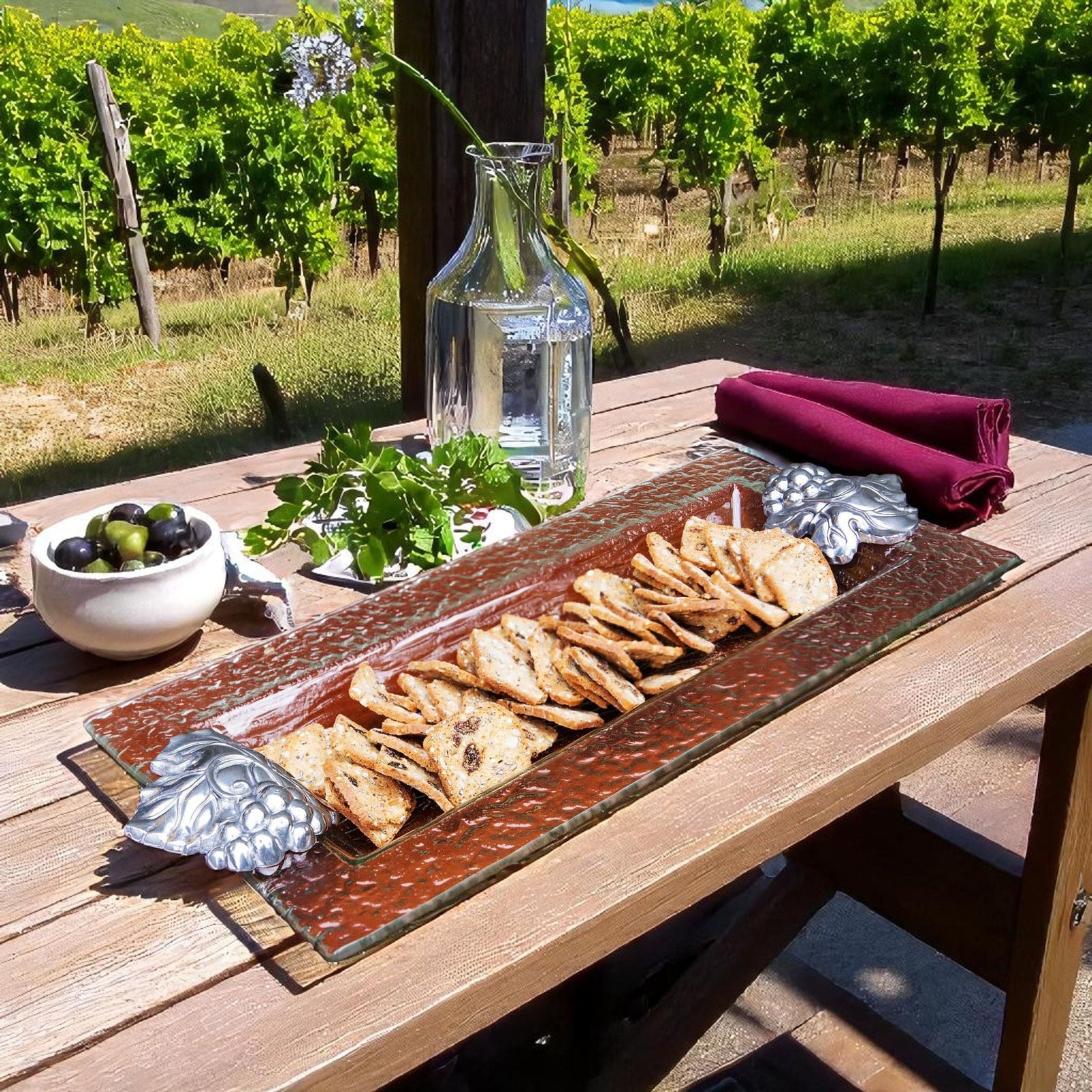 Arthur Court Grape Grape Oblong Tray