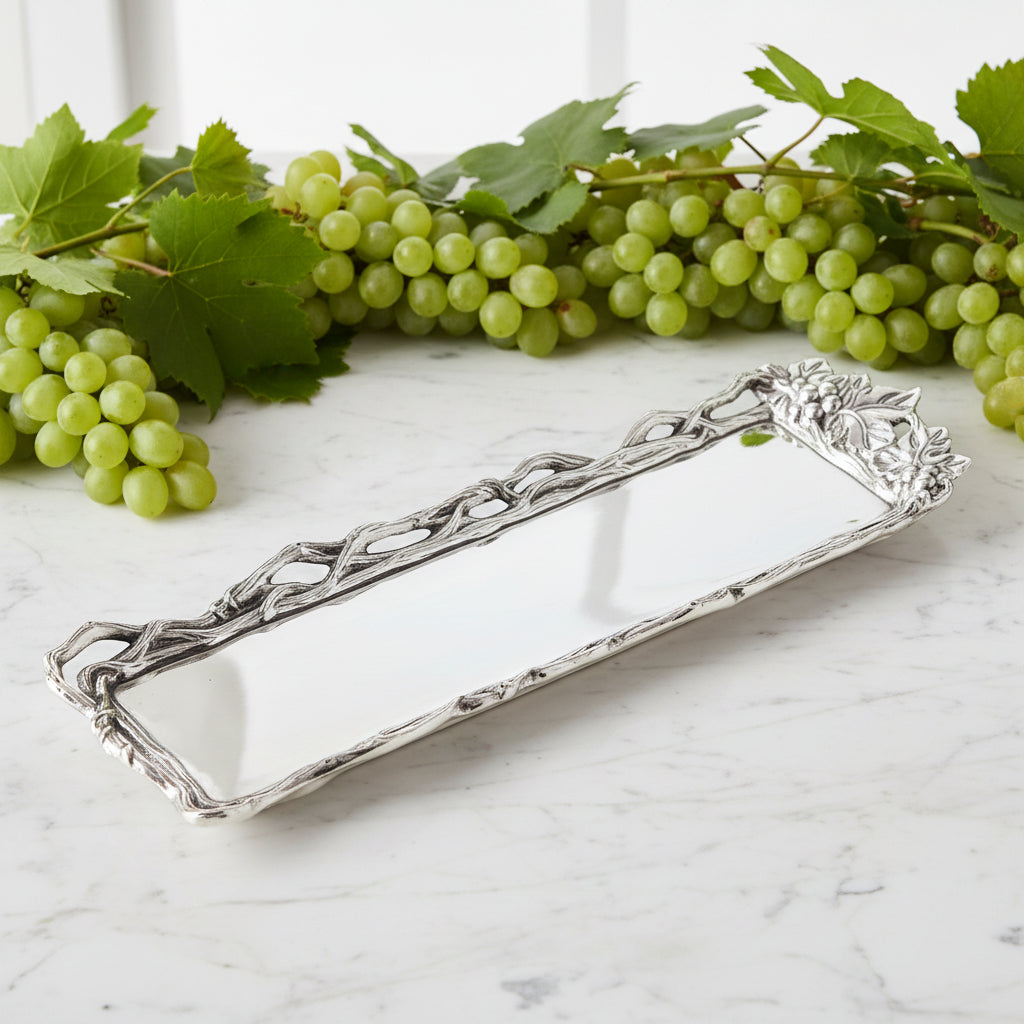 Arthur Court Grape Grape Open Vine Oblong Tray