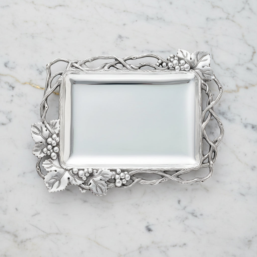 Arthur Court Grape Grape Open Vine Rectangle Tray