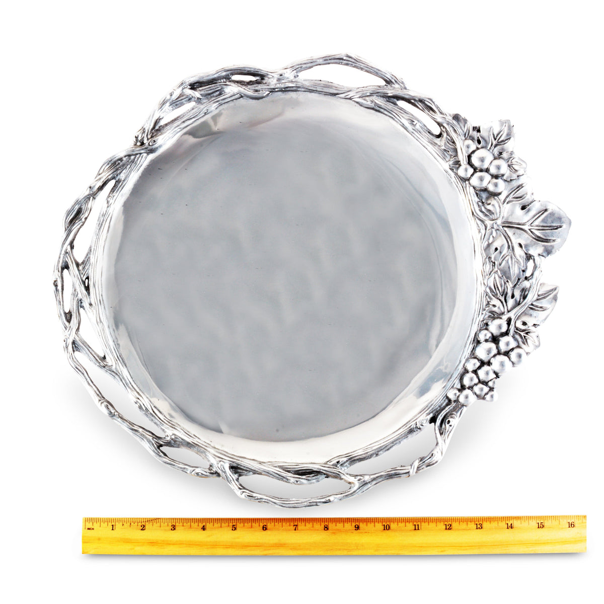 Arthur Court Grape Grape Open Vine Round Tray Large