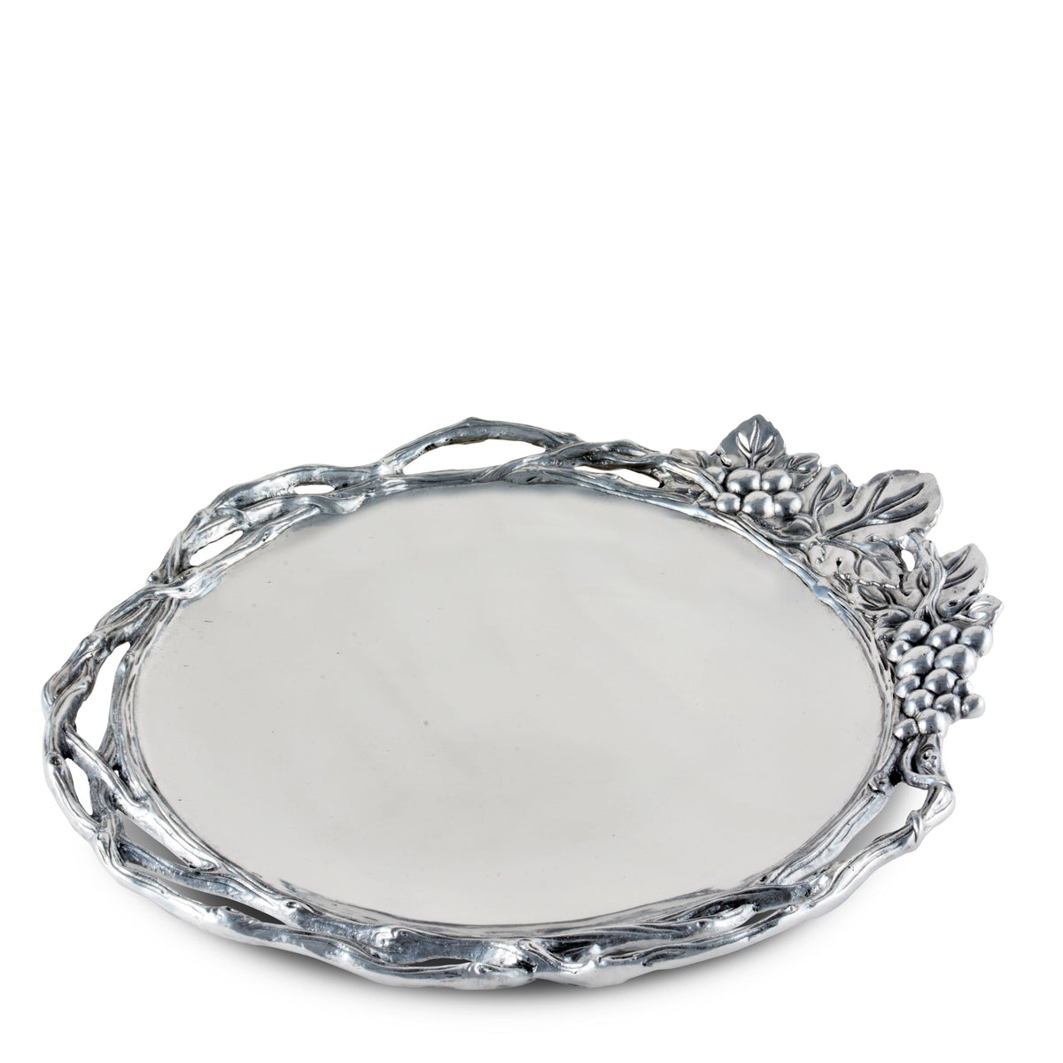 Arthur Court Grape Grape Open Vine Round Tray Large