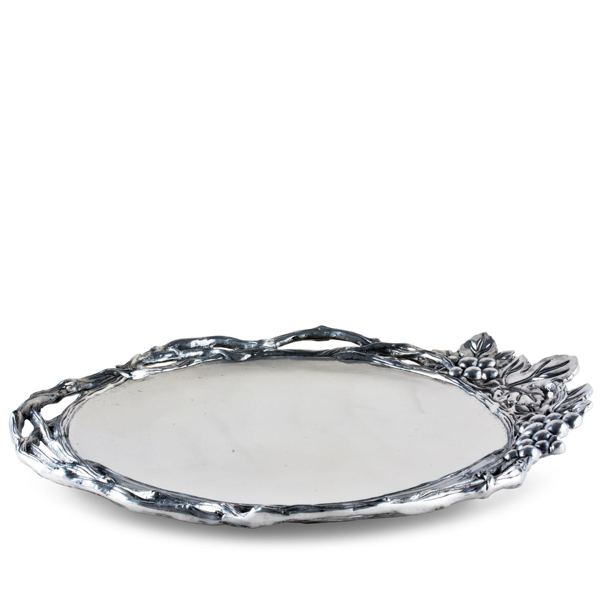 Arthur Court Grape Grape Open Vine Round Tray Large