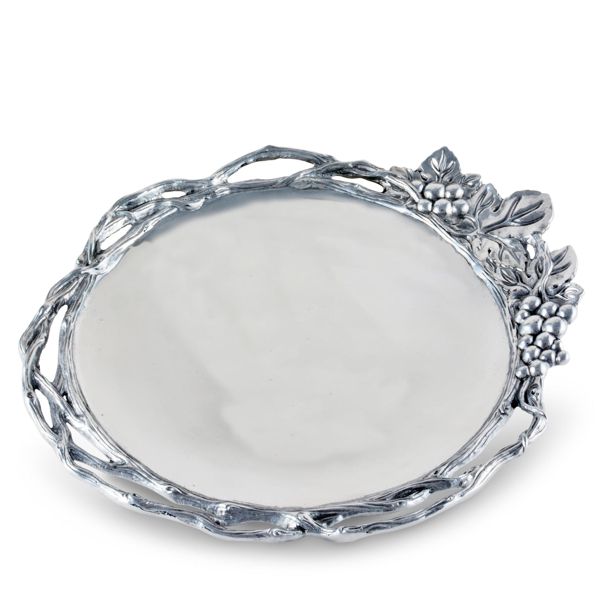 Arthur Court Grape Grape Open Vine Round Tray Large