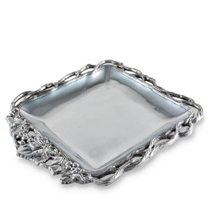 Arthur Court Grape Grape Open Vine Square Tray 12