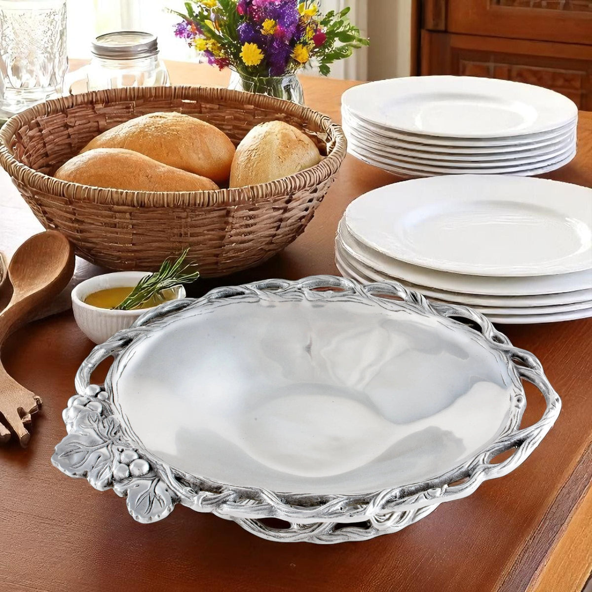 Arthur Court Grape Grape Open Vine Vegetable Dish