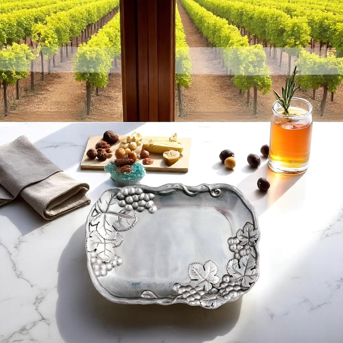 Arthur Court Grape Grape Pattern Catch All