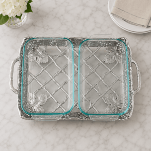 Arthur Court Grape Grape Pyrex Holder 2qt