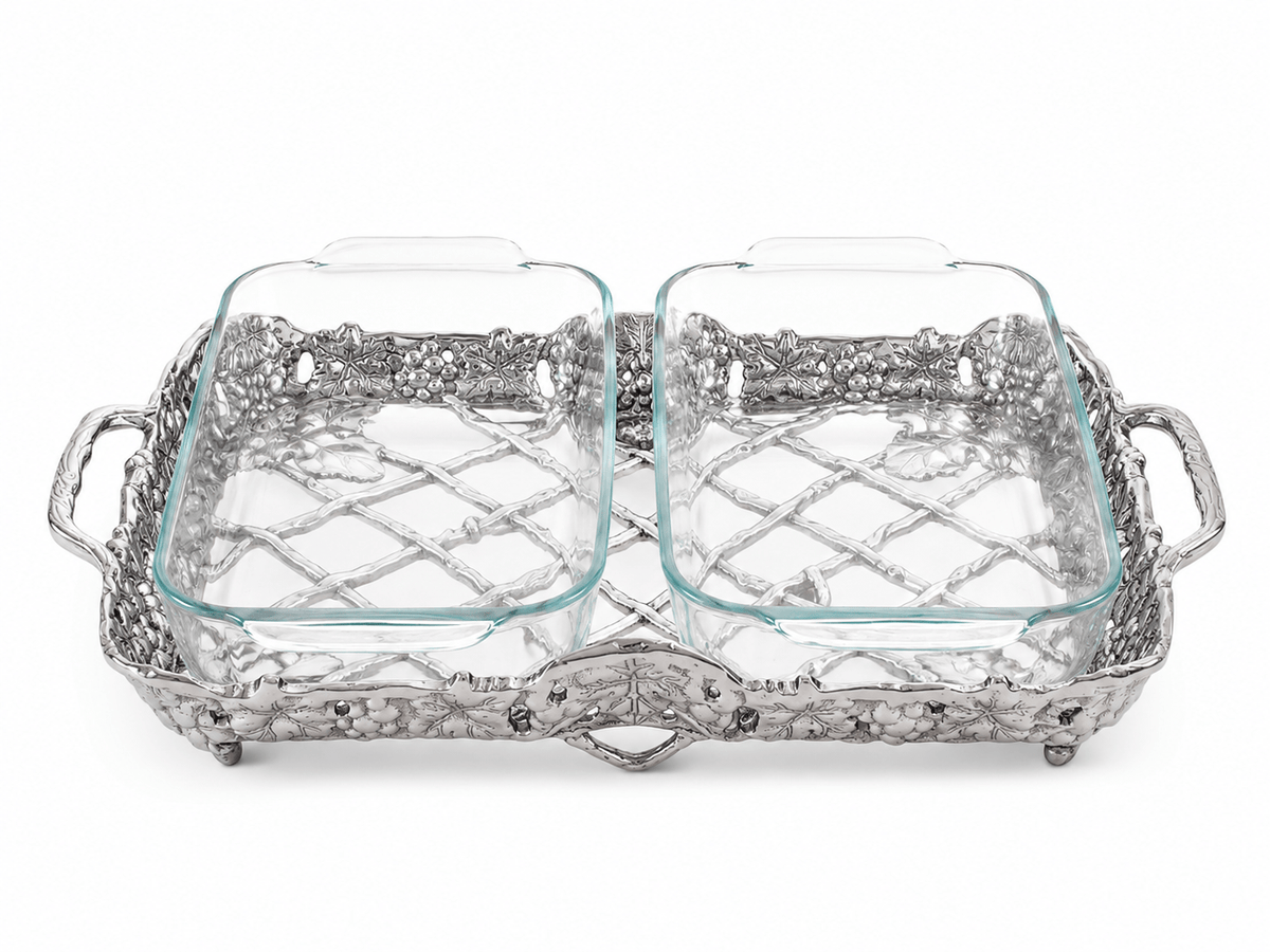 Arthur Court Grape Grape Pyrex Holder 2qt