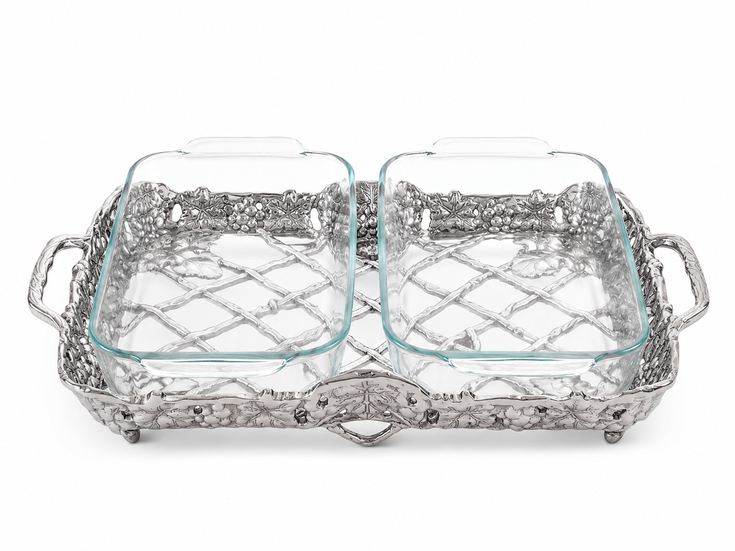 Arthur Court Grape Grape Pyrex Holder 2qt