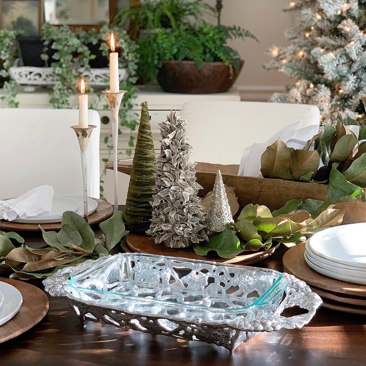 Arthur Court Grape Grape Pyrex Holder 3qt