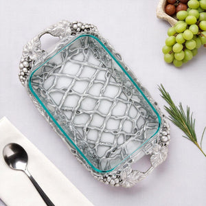 Arthur Court Grape Grape Pyrex Holder 3qt