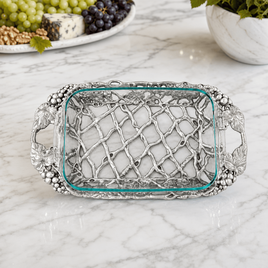 Arthur Court Grape Grape Pyrex Holder 3qt