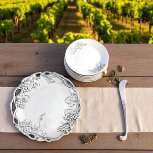 Arthur Court Grape Grape Round Tray 15