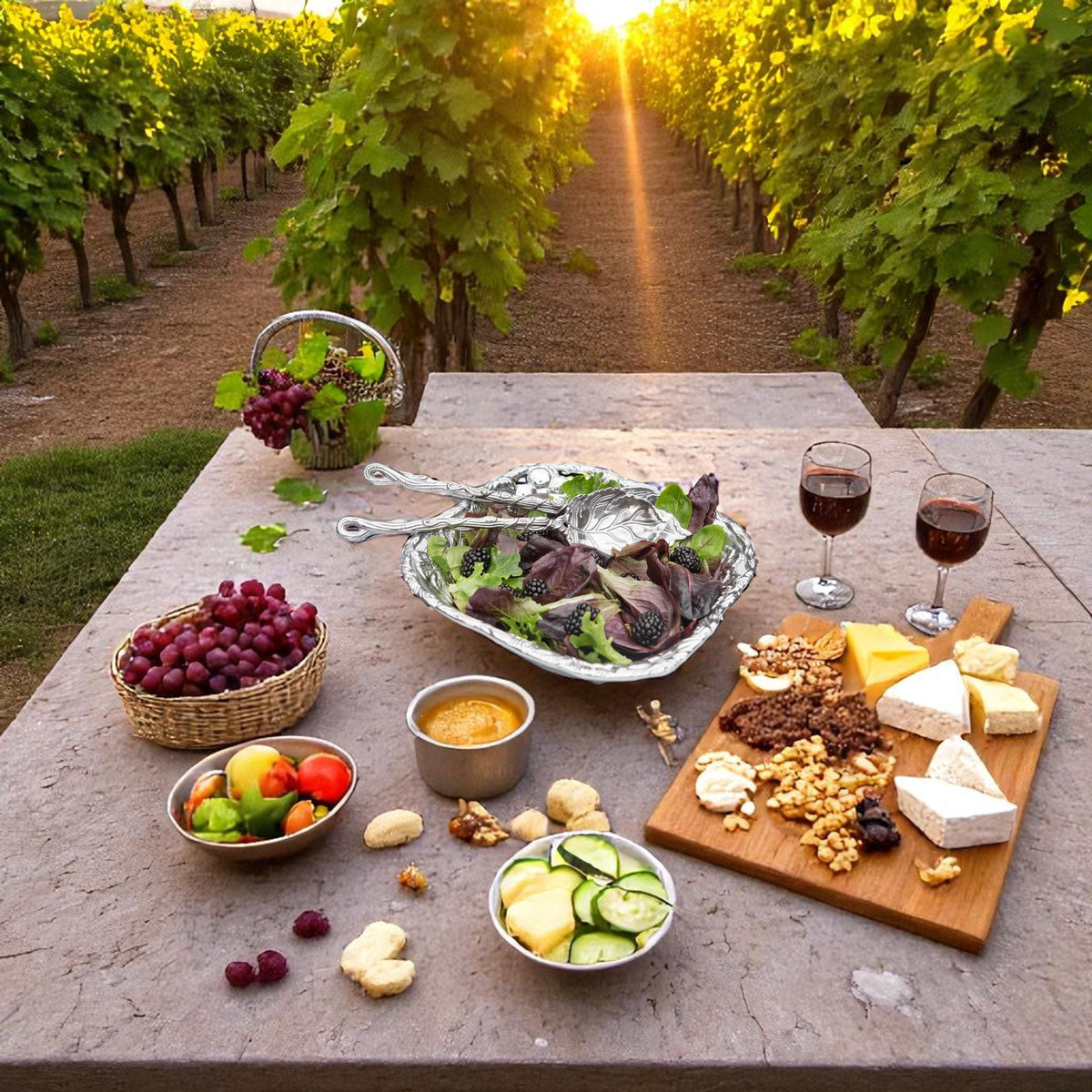 Arthur Court Grape Grape Salad Set 3-Pc