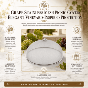 Arthur Court Grape Grape Stainless Mesh Picnic Cover