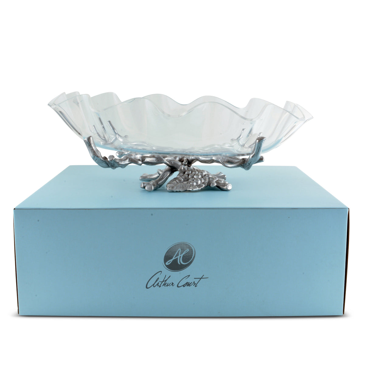 Arthur Court Grape Grape Stand Acrylic Bowl 16