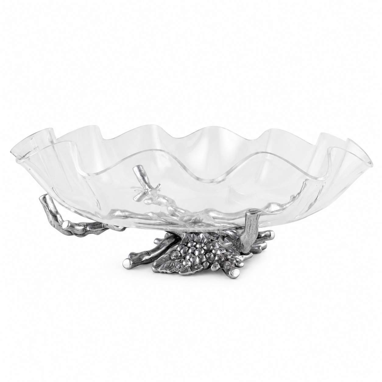 Arthur Court Grape Grape Stand Acrylic Bowl 16