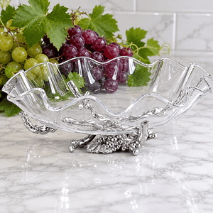 Arthur Court Grape Grape Stand Acrylic Bowl 16