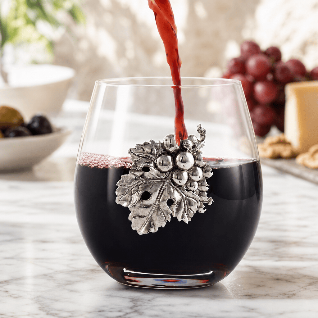Arthur Court Grape Grape Stemless Wine Glasses - Set of 4