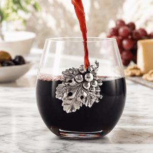 Arthur Court Grape Grape Stemless Wine Glasses - Set of 4