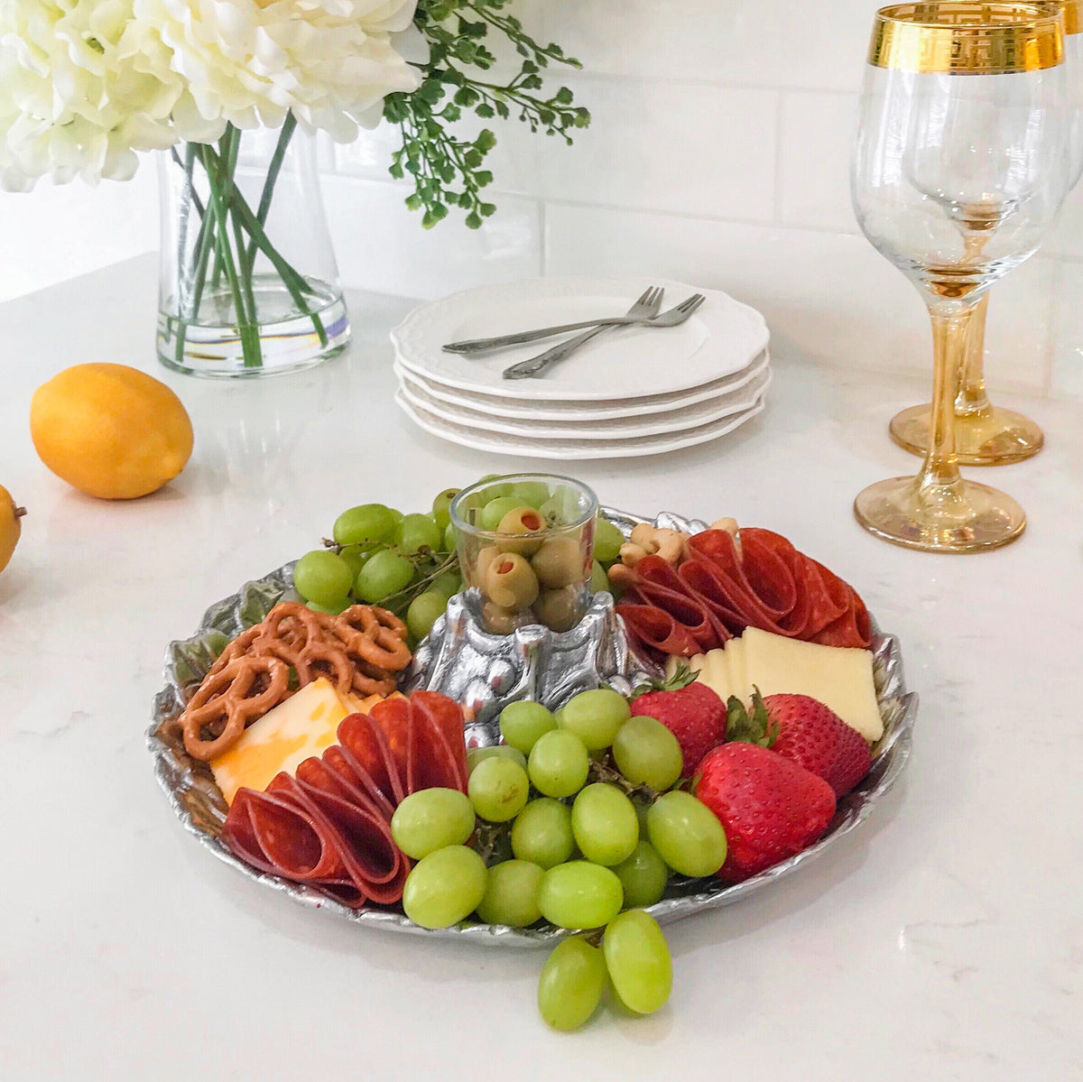 Arthur Court Grape Grape Tidbit tray