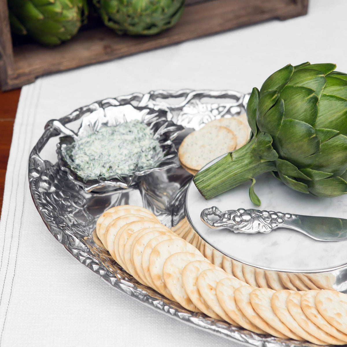 Arthur Court Grape Grape Tray Entertainment Set 5