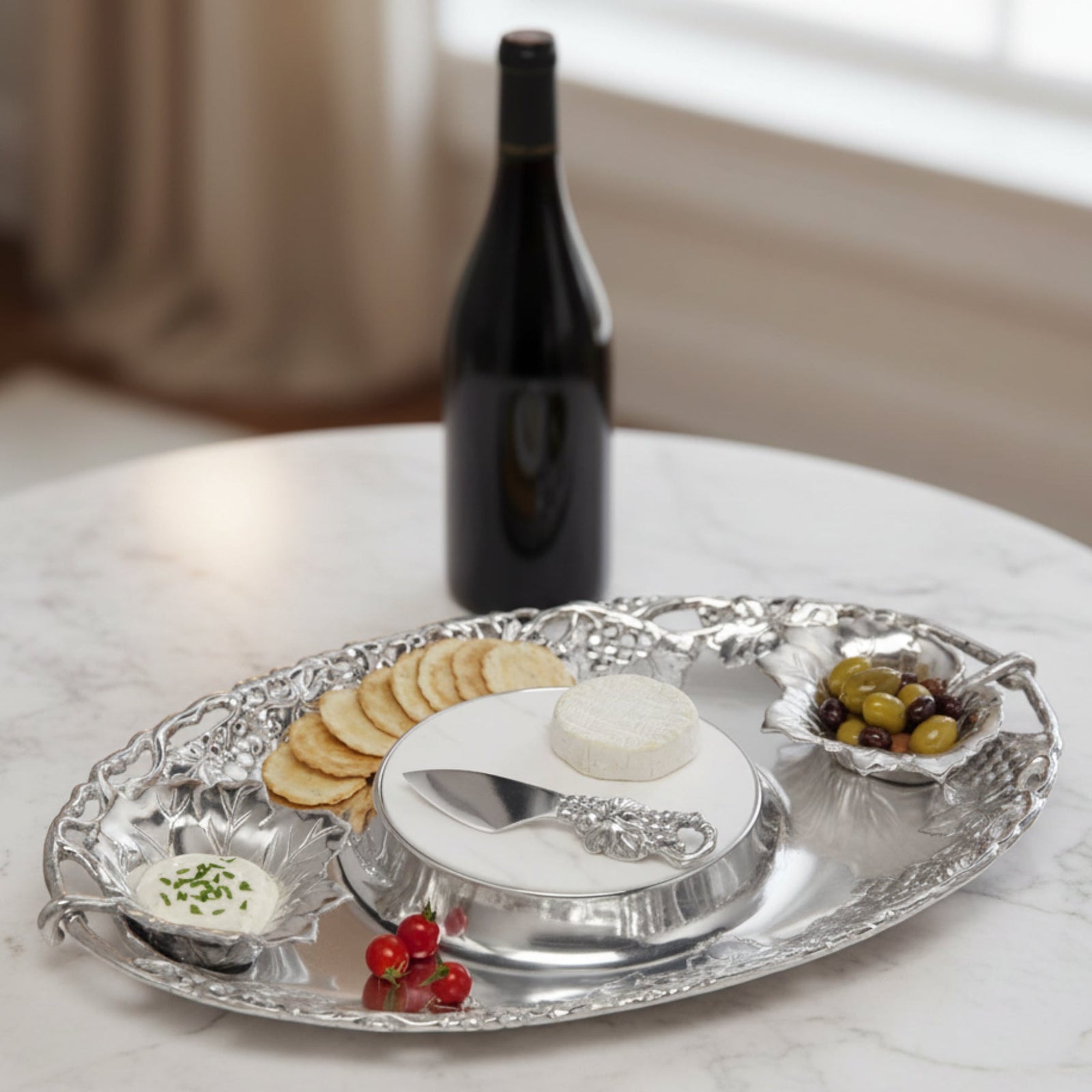 Arthur Court Grape Grape Tray Entertainment Set 5