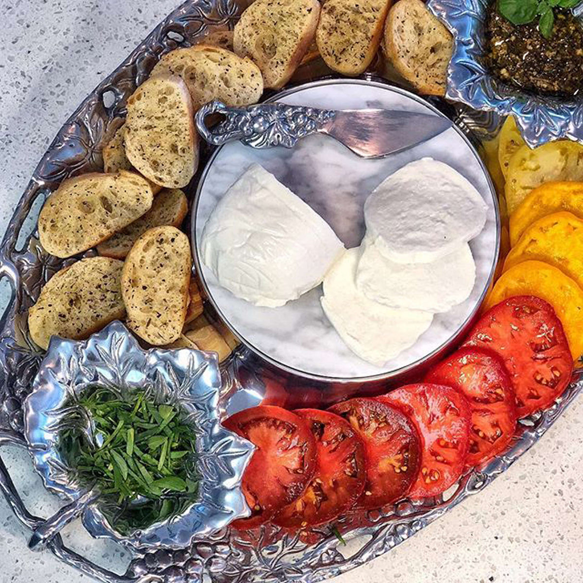 Arthur Court Grape Grape Tray Entertainment Set 5