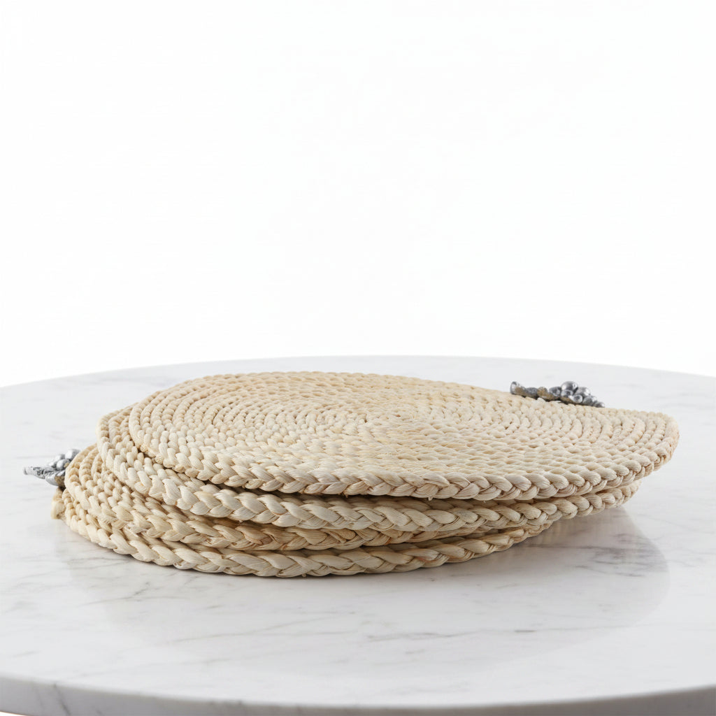 Arthur Court Grape Grape Twisted Seagrass Placemats - set of 4