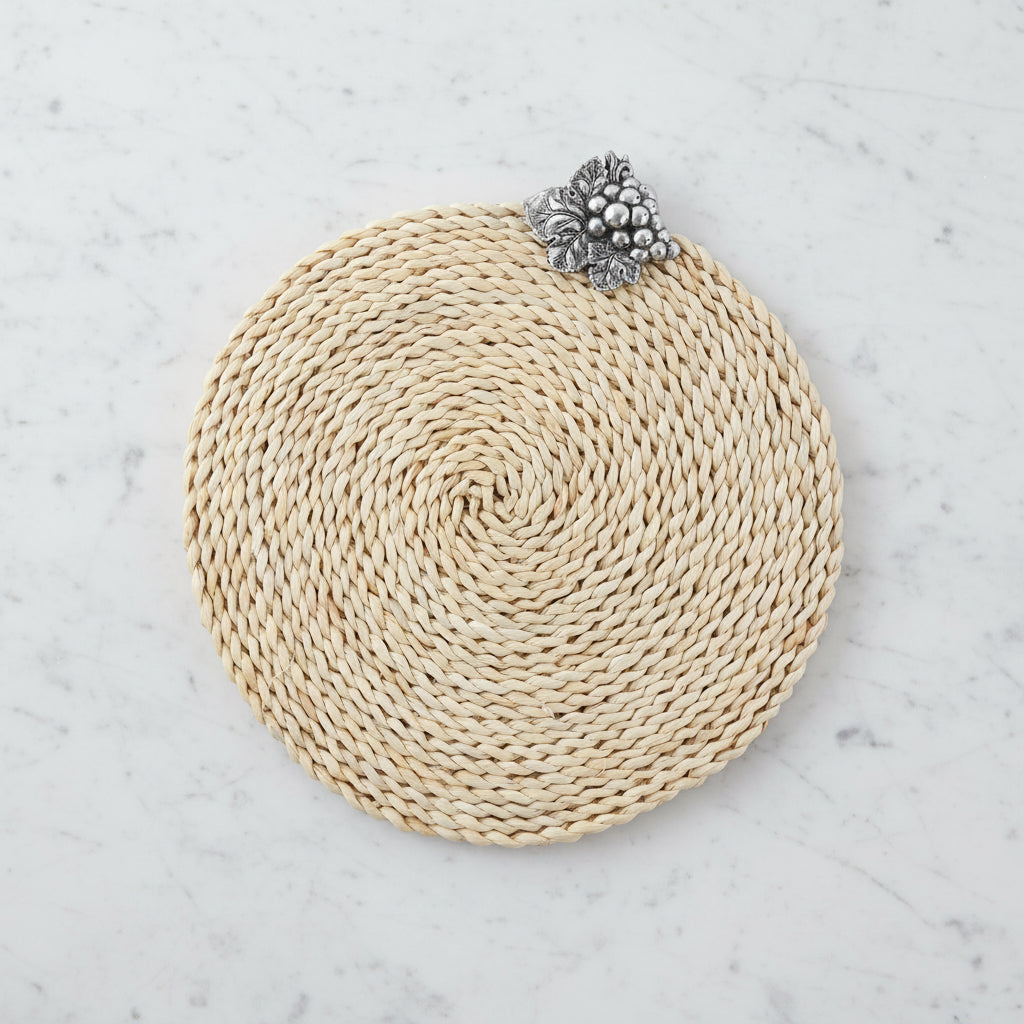 Arthur Court Grape Grape Twisted Seagrass Placemats - set of 4