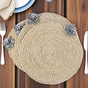 Arthur Court Grape Grape Twisted Seagrass Placemats - set of 4